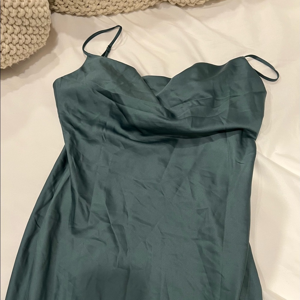 side sinched dress